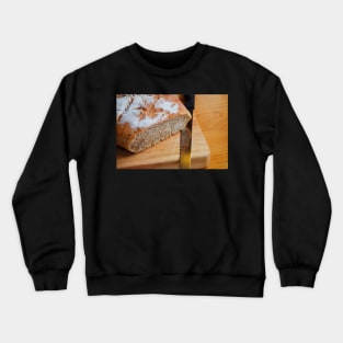 Sourdough on Chopping Board with Knife Crewneck Sweatshirt